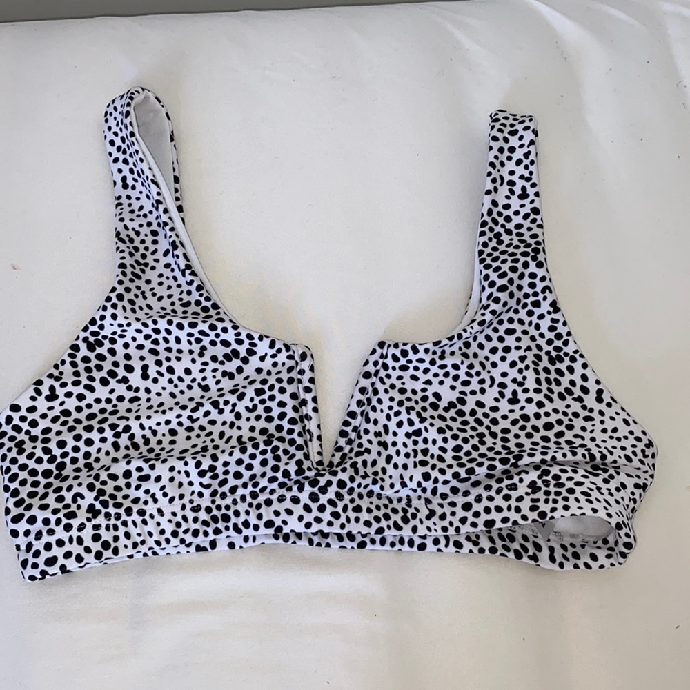 Dalmatian print bikini top